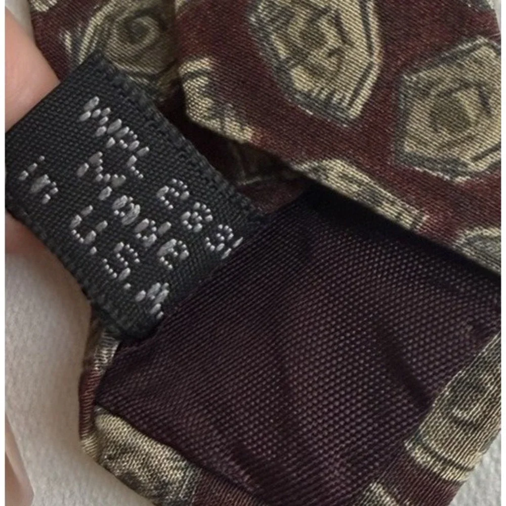 MARK ALEXANDER Men's Necktie Italian Silk Geometric Tie Vintage